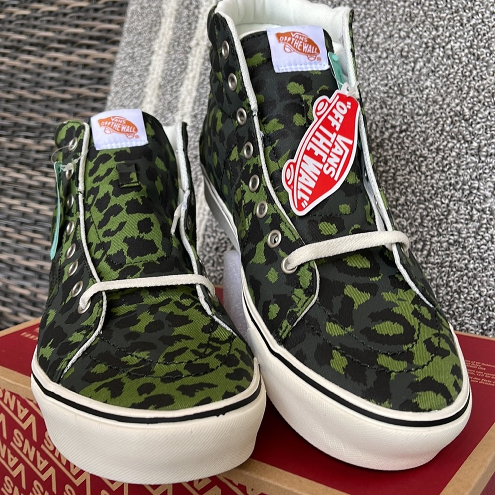 Vans Comfycush Sk8-Hi Leopard Cactus / Scarab MENS - Picture 8 of 16
